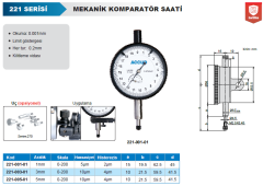 Mekanik Komparatör Saati 221 Serisi