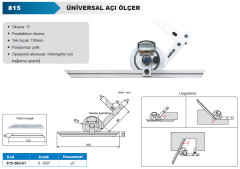 Üniversal Açı Ölçer 815 Serisi