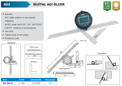 Dijital Açı Ölçer 822 Serisi