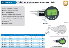 Dijital İç Çap Kanal Komparatörü 412 Serisi