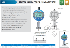 Dijital Yüzey Profil Komparatörü 489 Serisi 1