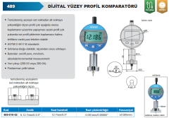 Dijital Yüzey Profil Komparatörü 489 Serisi 2