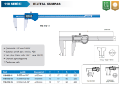 Dijital Kumpas 118 Serisi - İnce Uçlu