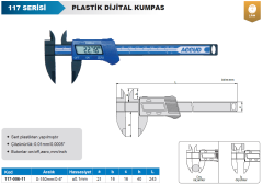 Plastik Dijital Kumpas 150mm