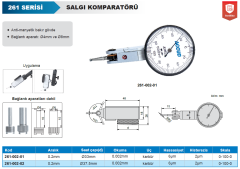 Salgı Komparatörü 0.2mm 0.002mm Ø37.5mm 261 Serisi