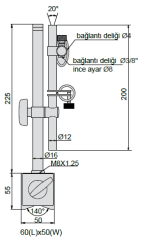 Manyetik Stand Hassas Ayarlamalı 255mm