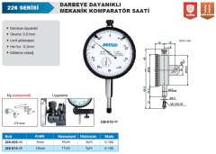 Darbeye Dayanıklı Mekanik Komparatör Saati 226 Serisi