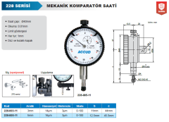 Mekanik Komparatör Saati 228 Serisi