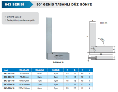 90° Geniş Tabanlı Düz Gönye 843 Serisi