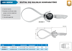 Dijital Dış Çap Kanal Komparatörü 429 Serisi - Geniş Aralıklı