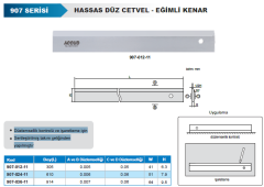 Hassas Düz Cetvel - Eğimli Kenar 907 Serisi
